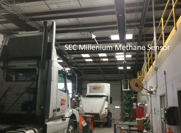 Methane gas detection system monitors CNG facility